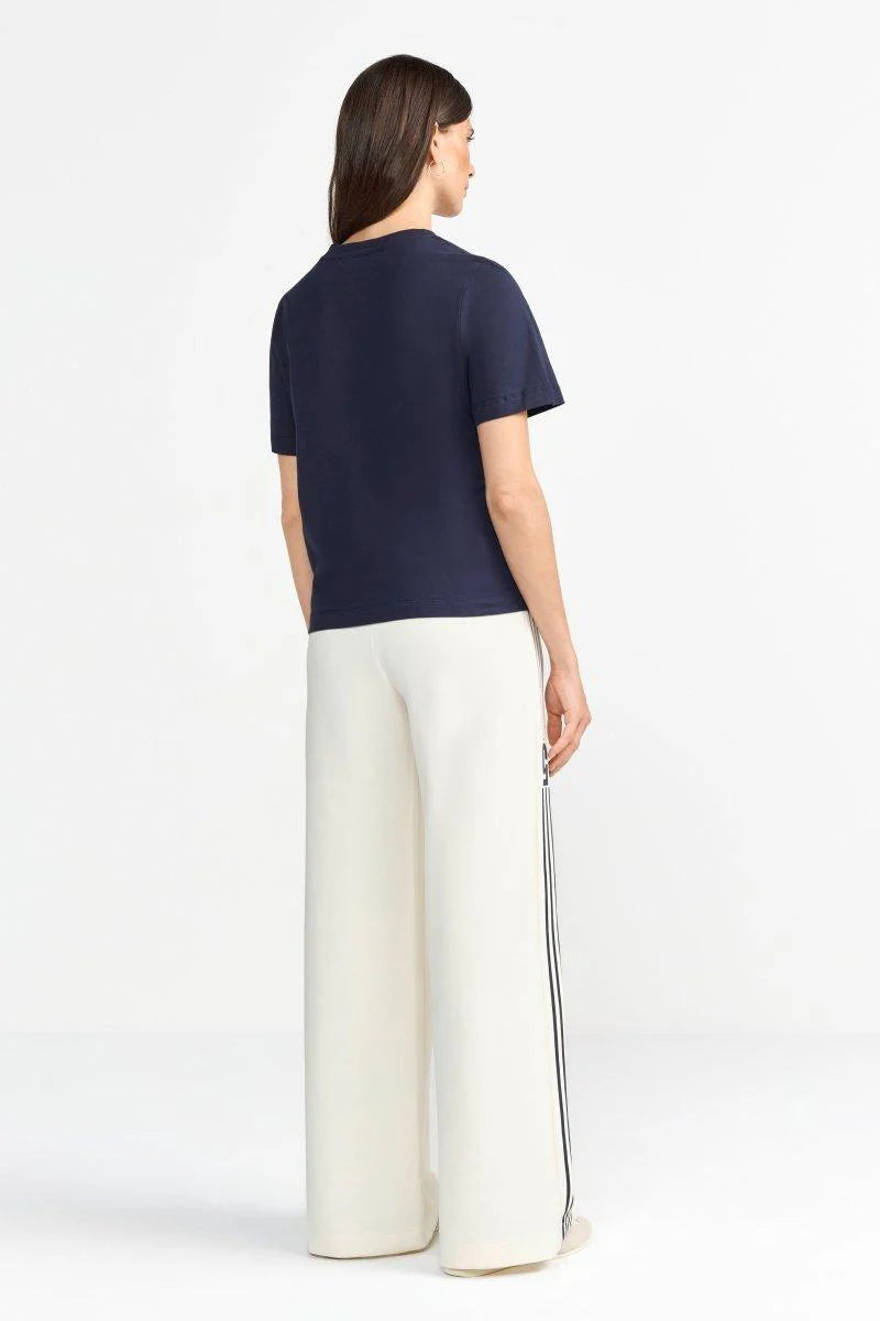 RICH & ROYAL PURE COTTON NAVY T-SHIRT WITH STATEMENT PRINT