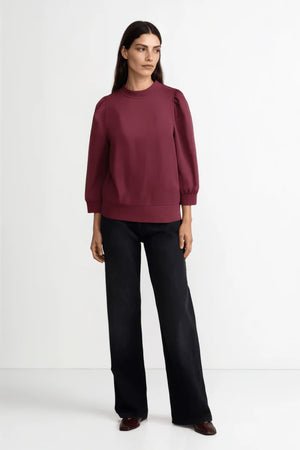 RICH & ROYAL SWEATSHIRT WITH PUFF SLEEVES