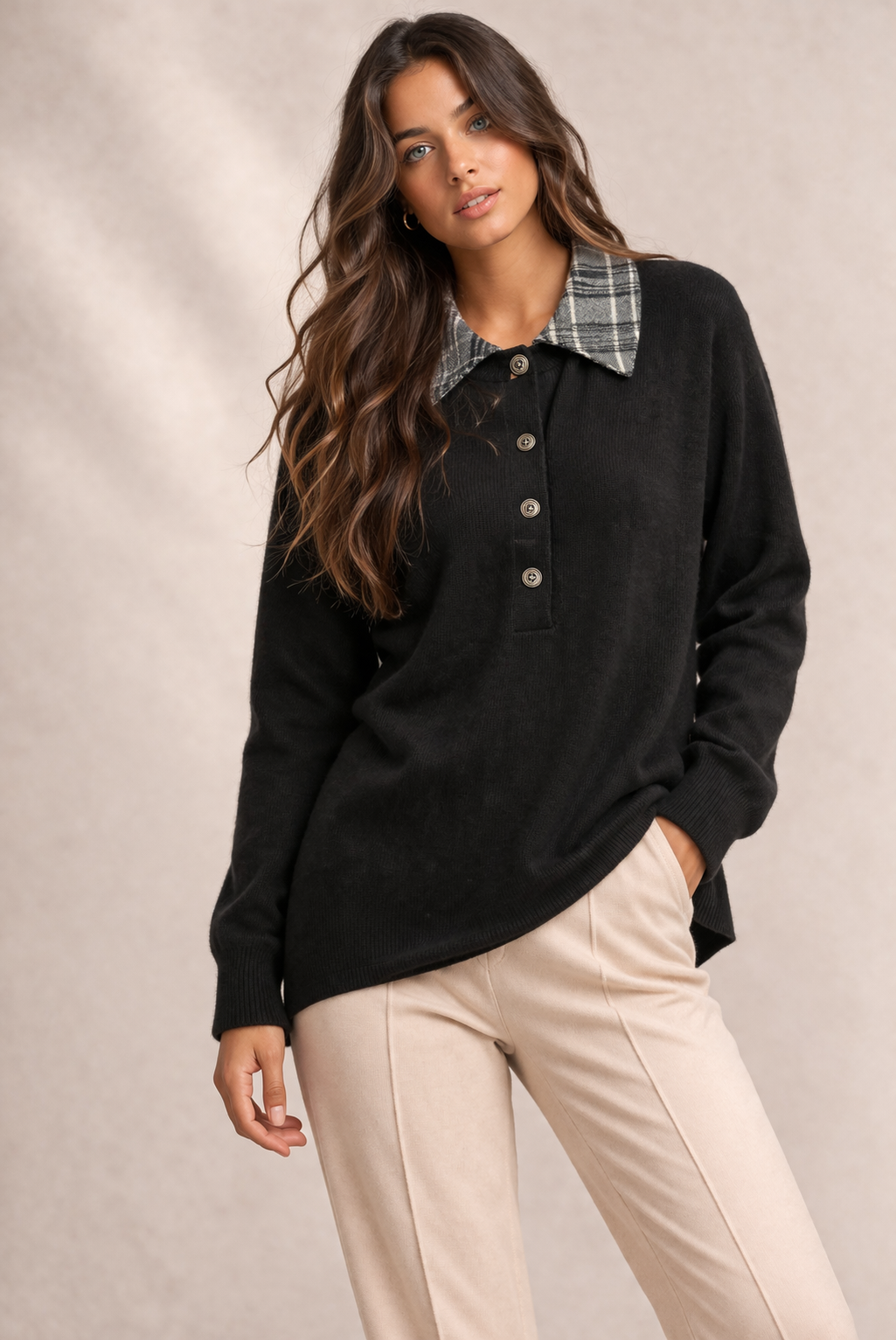 JO-RO  COLLAR PULLOVER