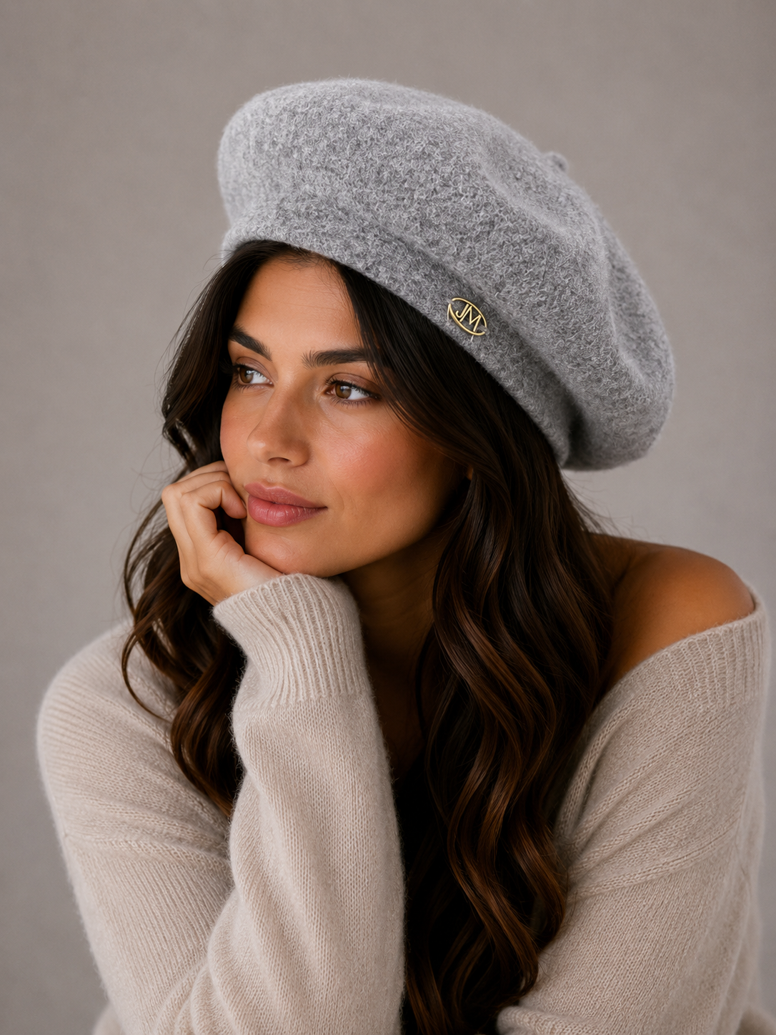 Luxury Knit Beret Pure Cashmere