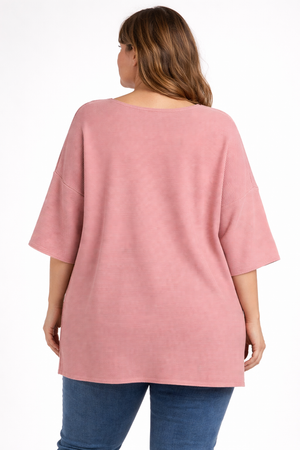 Fields Women Ribbed 3/4 Sleeve Pullover