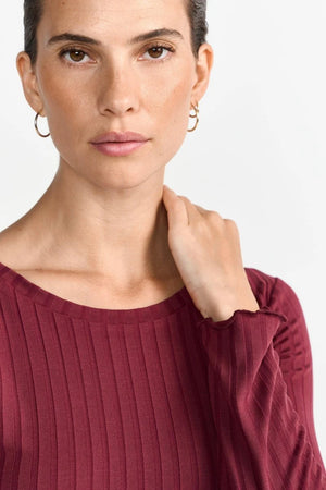 RICH & ROYAL RIBBED TEXTURE LONG SLEEVE