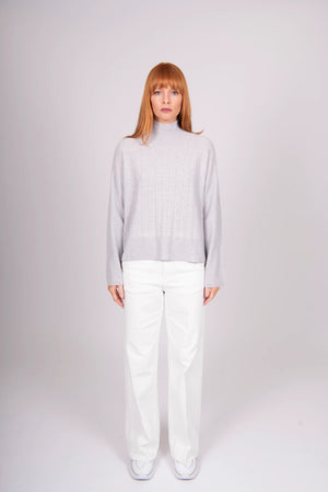 Cable Front Wide Sleeve Pullover
