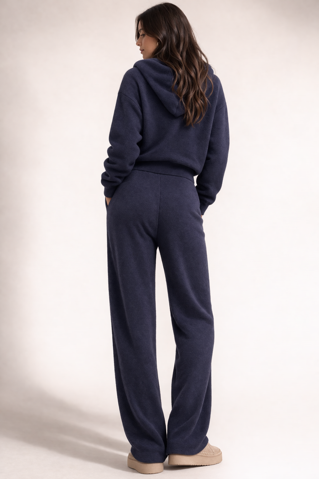 PURE CASHMERE PANTS WIDE LEG