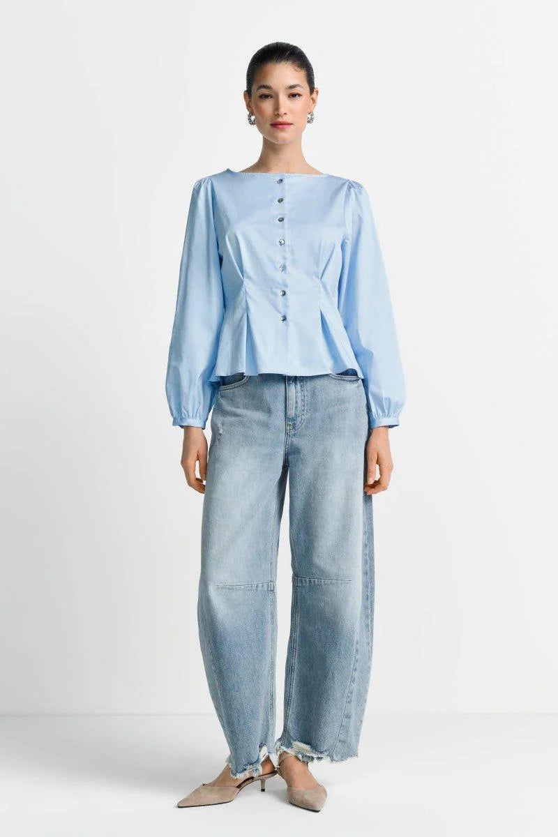 RICH & ROYAL FITTED BLOUSE WITH BUTTONS