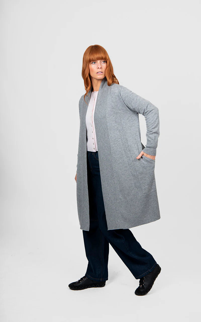 Bridge & Lord - Long Line Rib Trim Cardigan