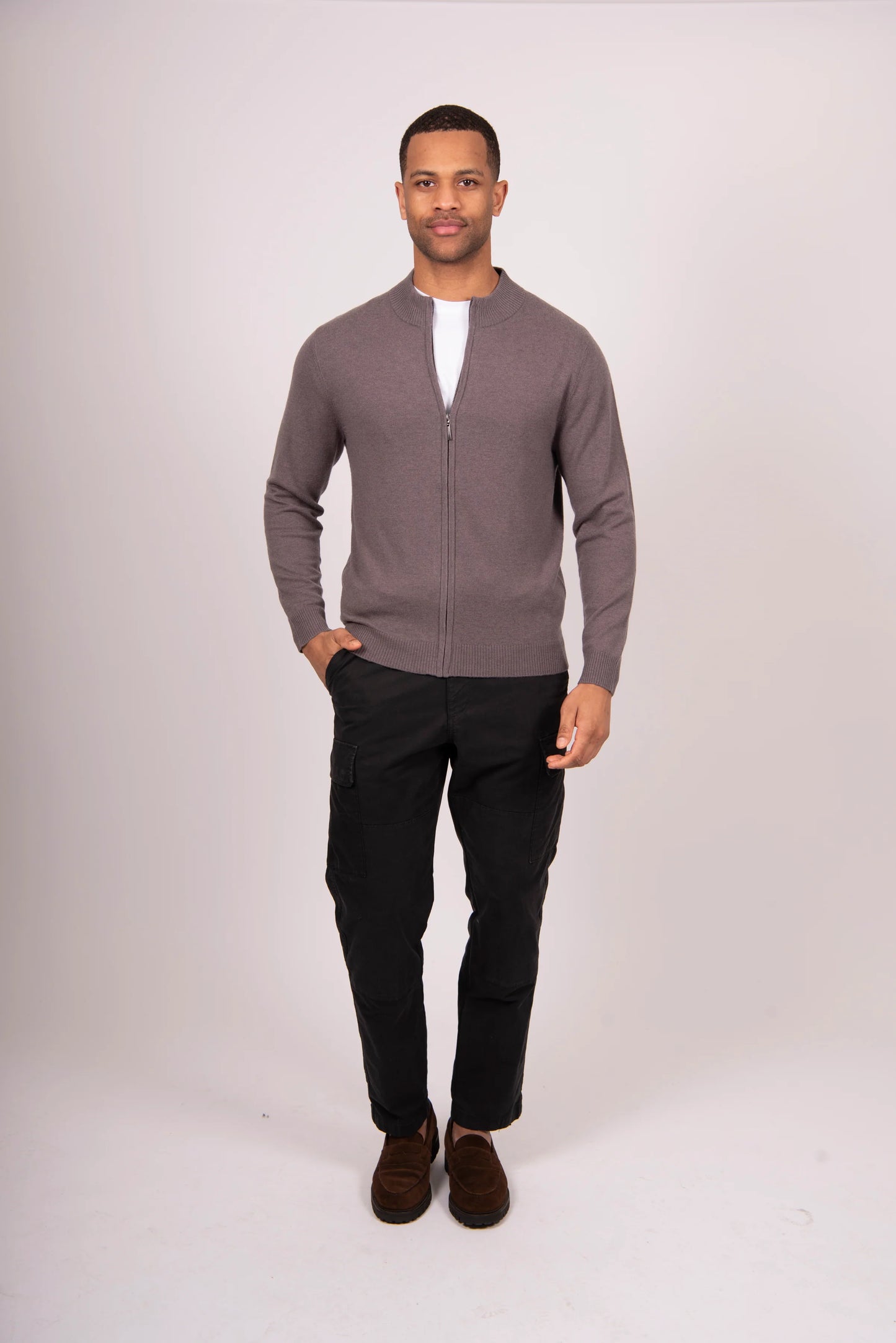 Essential Zip Jacket Bridge & Lord knitwear