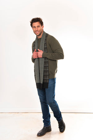 BRIDGE AND LORD CHECK SCARF CASHMERE/MERINO