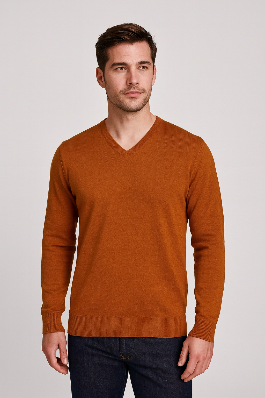 Fields classics Vee Neck Pullover with Rib Basque