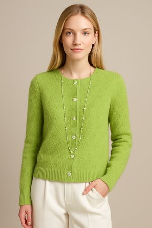 Ribbed cardigan Pure wool KNIT-ON AUSTRALIA