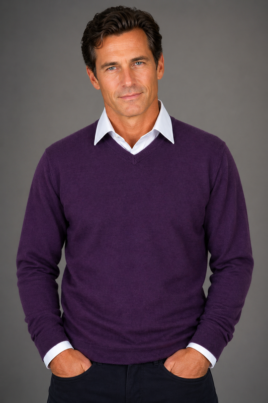 Ansett V-Neck Jumper Fine Gage more colours