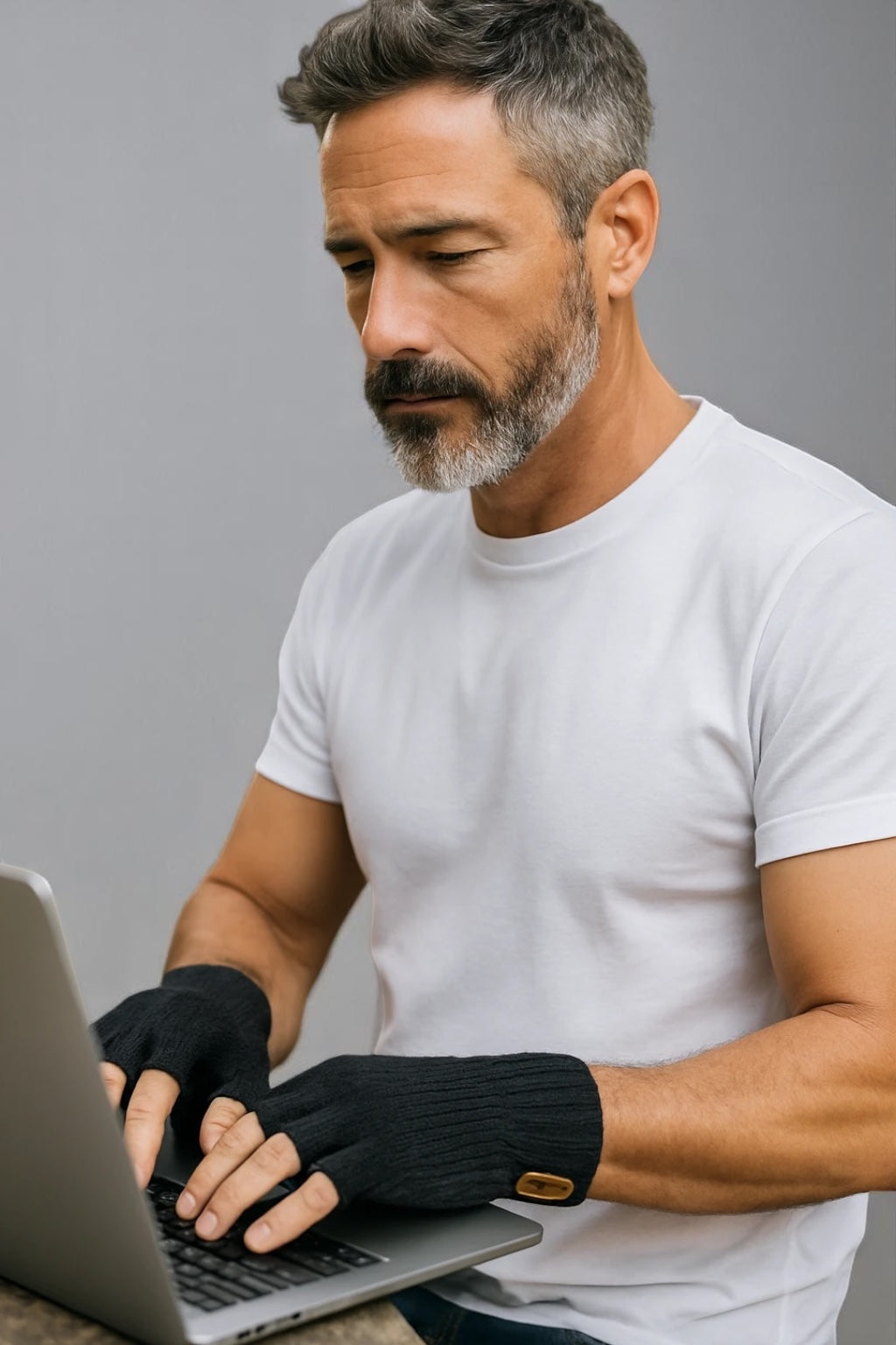 Alpaca Wool Fingerless Gloves unisex