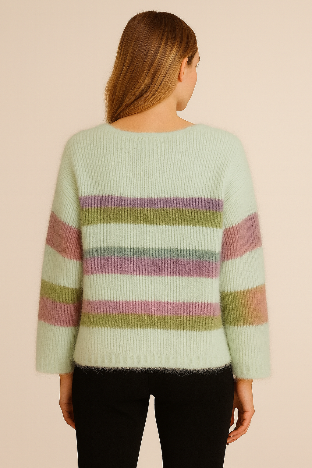 MISS GOODLIFE V NECK STRIPS