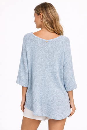 RICH & ROYAL LONG SLEEVE VEE NECK PULLOVER