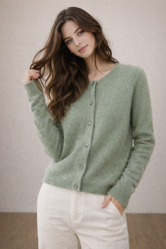 Pure wool Cardigan Round Neck Knit on Australia