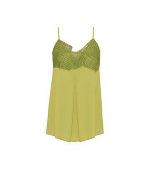 Beatrice Singlet – Embroidered Lace Camisole Made in Italy