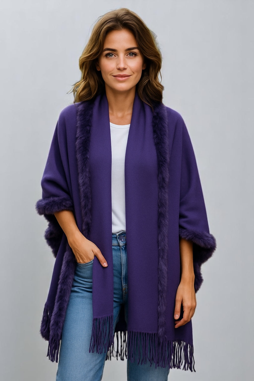 UGG Australian Merino Wool and rabbit fur shawl/ Scarf / wrap