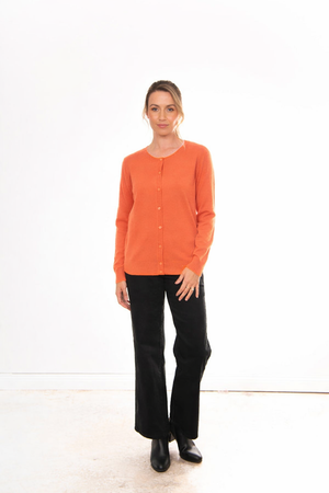 ESSENTIAL BUTTON TO NECK CARDIGAN