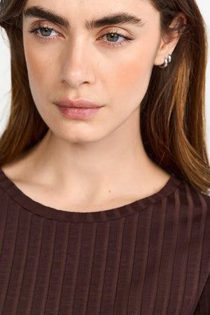 RICH & ROYAL RIBBED TEXTURE LONG SLEEVE