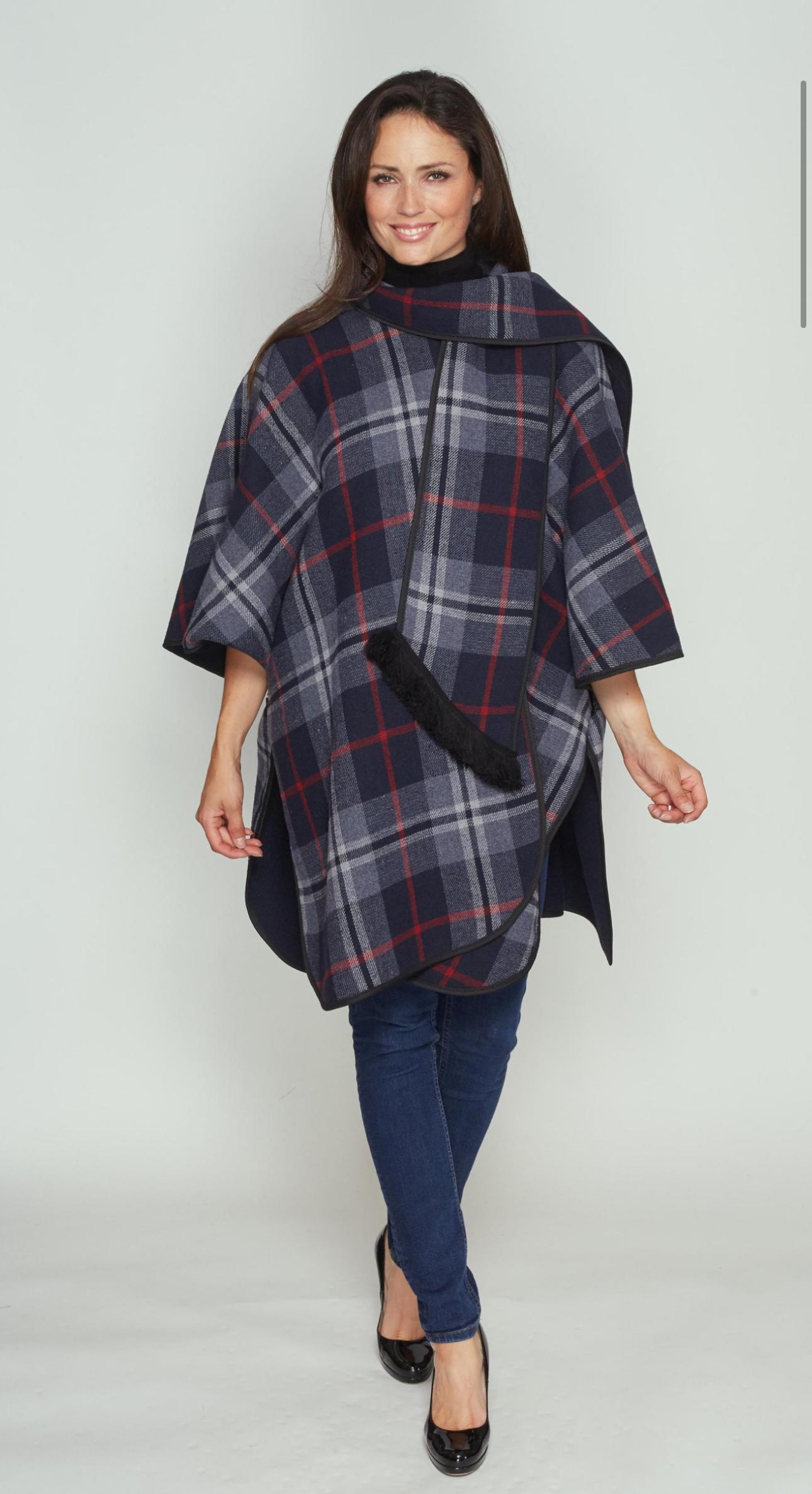 KESTA REVERSIBLE LONG LINE CAPE MADE IN UK