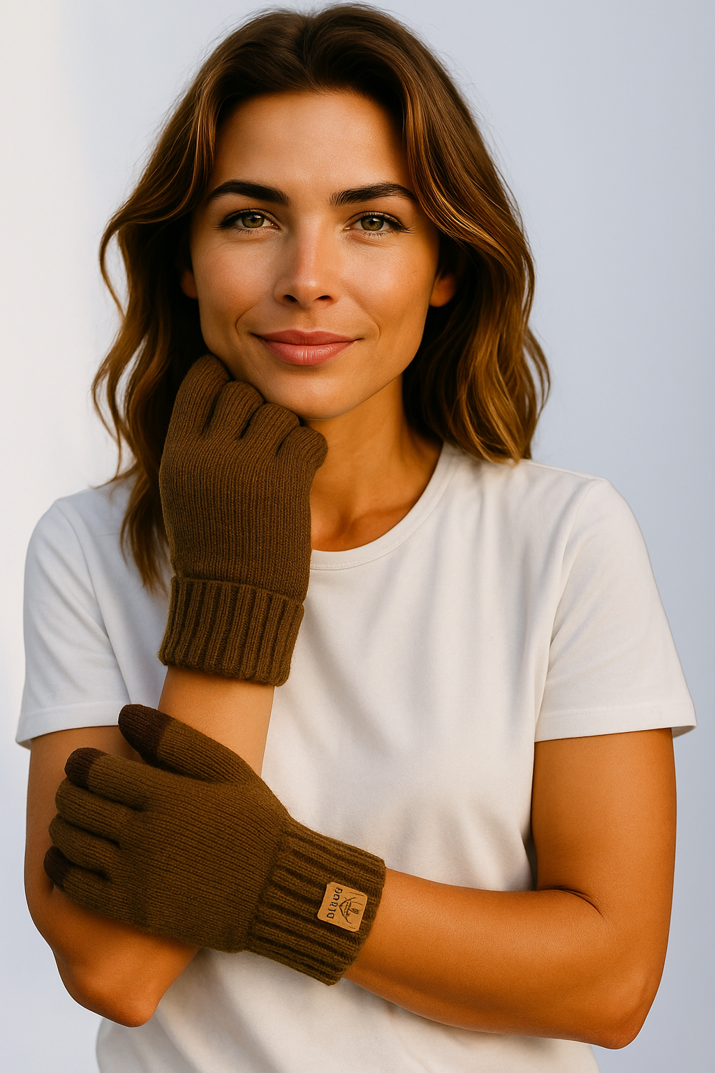 Unisex Alpaca Wool Gloves With Touch Screen
