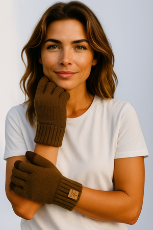 Unisex Alpaca Wool Gloves With Touch Screen