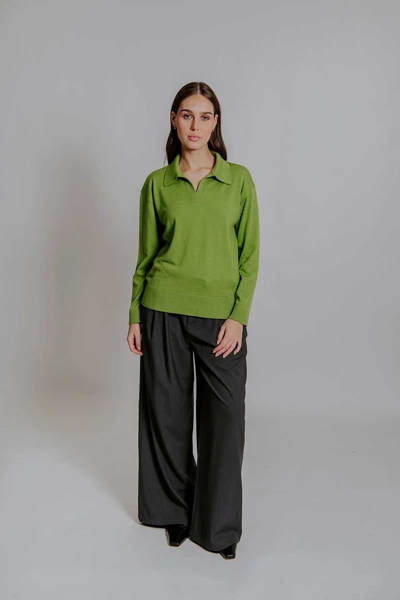 Bella - Polo Collar Pullover