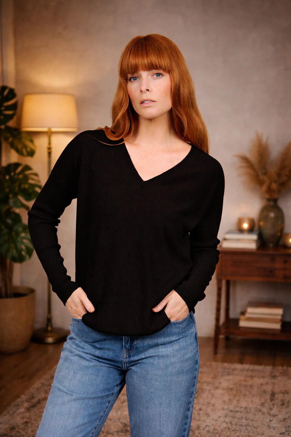 Princess Vee Curve Hem Pullover