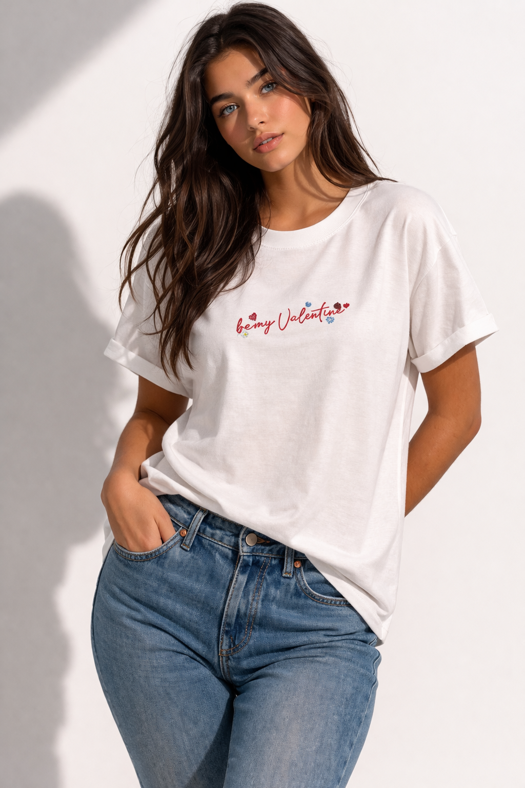 Rich & Royal Organic Cotton T-Shirt in White with Print