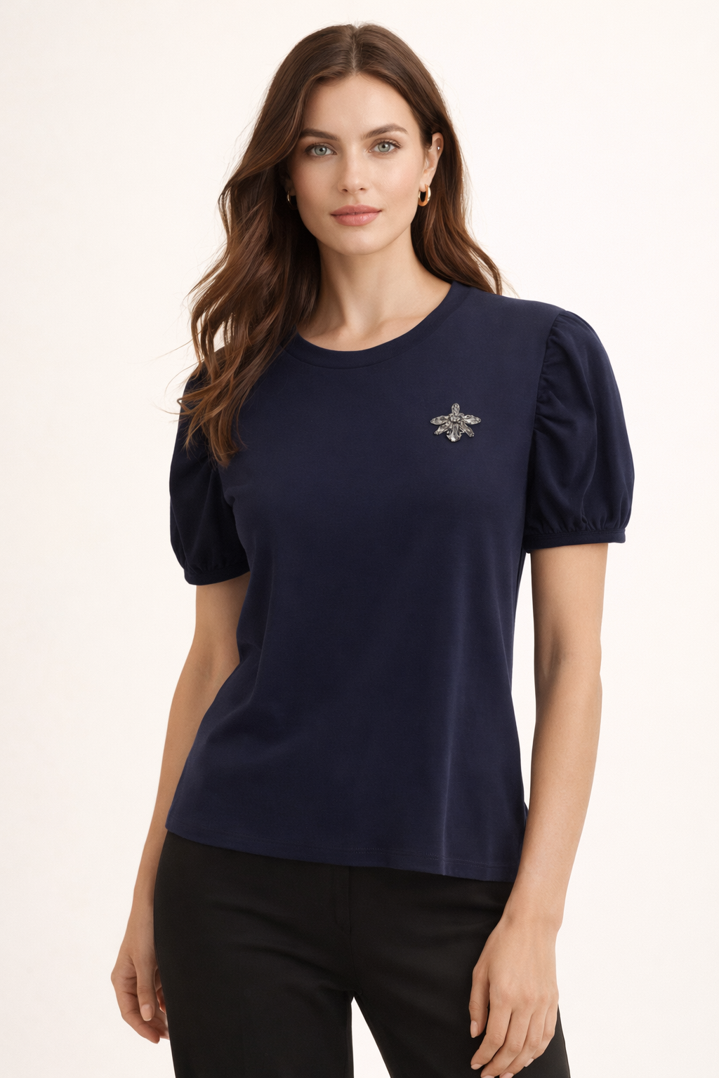 RICH & ROYAL T-SHIRT WITH STONES MADE IN PORTUGAL