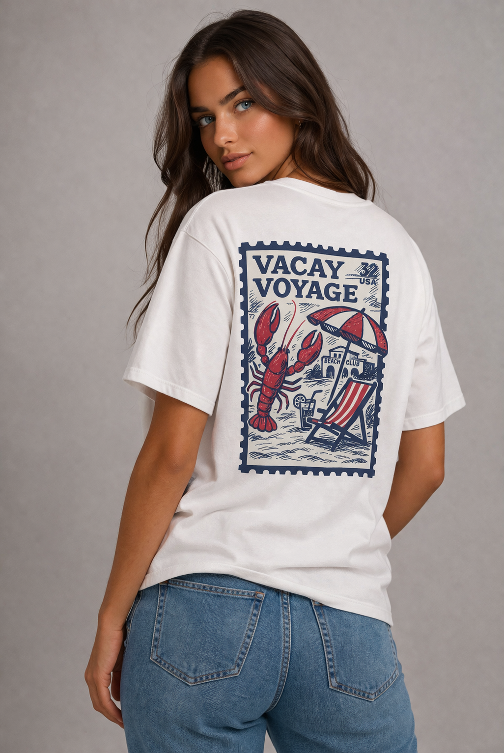 Rich & Royal Organic Cotton T-Shirt in White Print