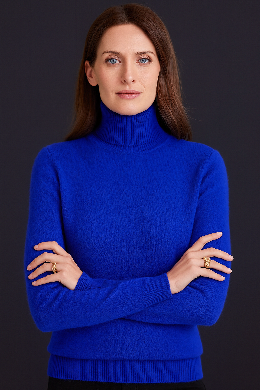 Pure Cashmere Roll Neck Pullover