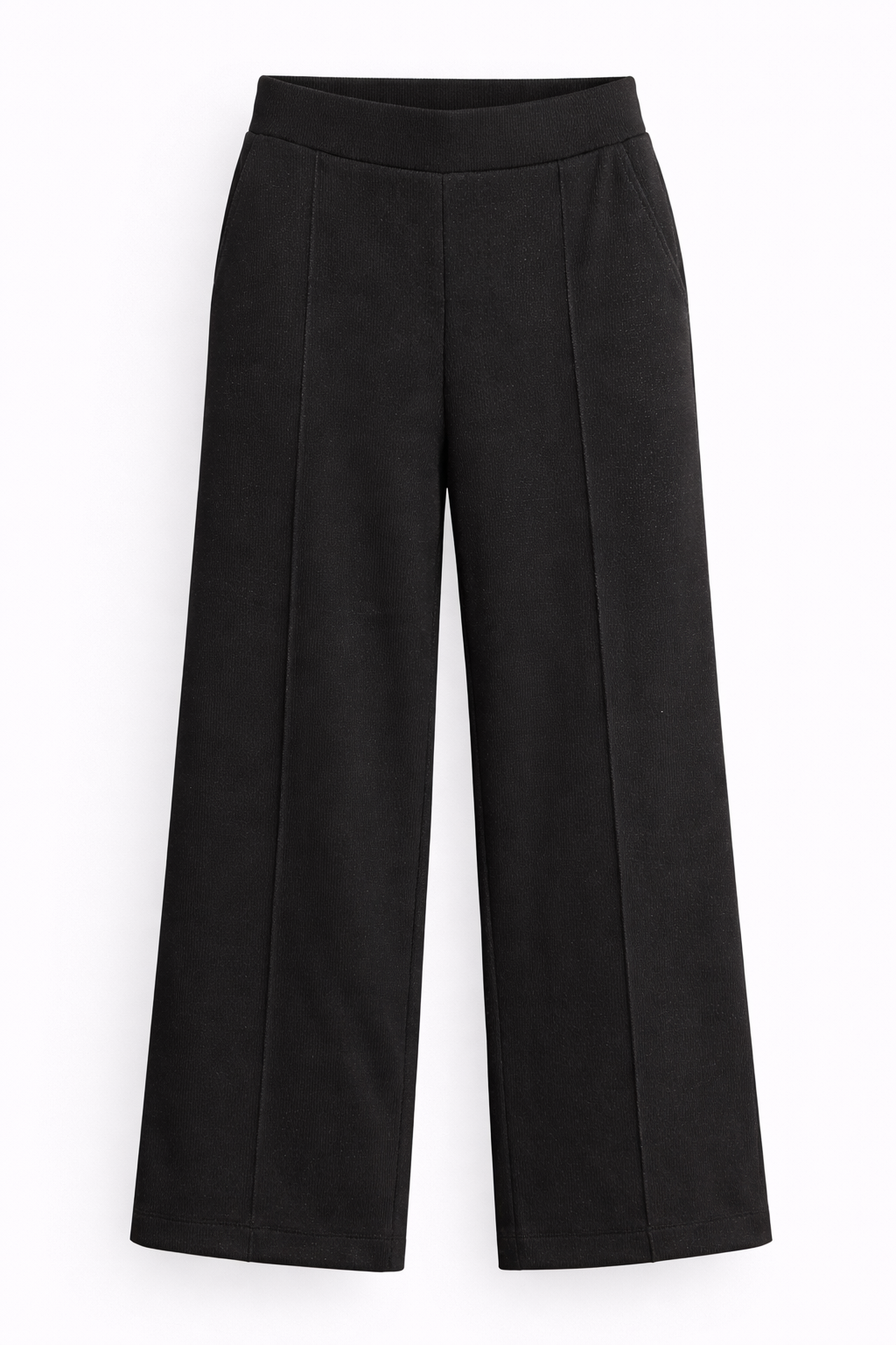 RICH & ROYAL GLITTERY TROUSERS & SEE-THROUGH MOCK NECK TOP
