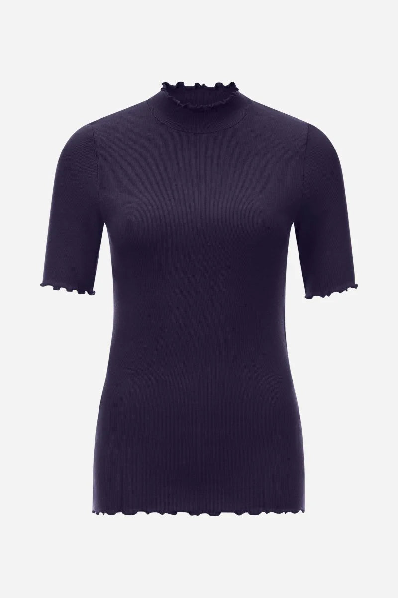 RICH & ROYAL T-SHIRT WITH STAND-UP COLLAR