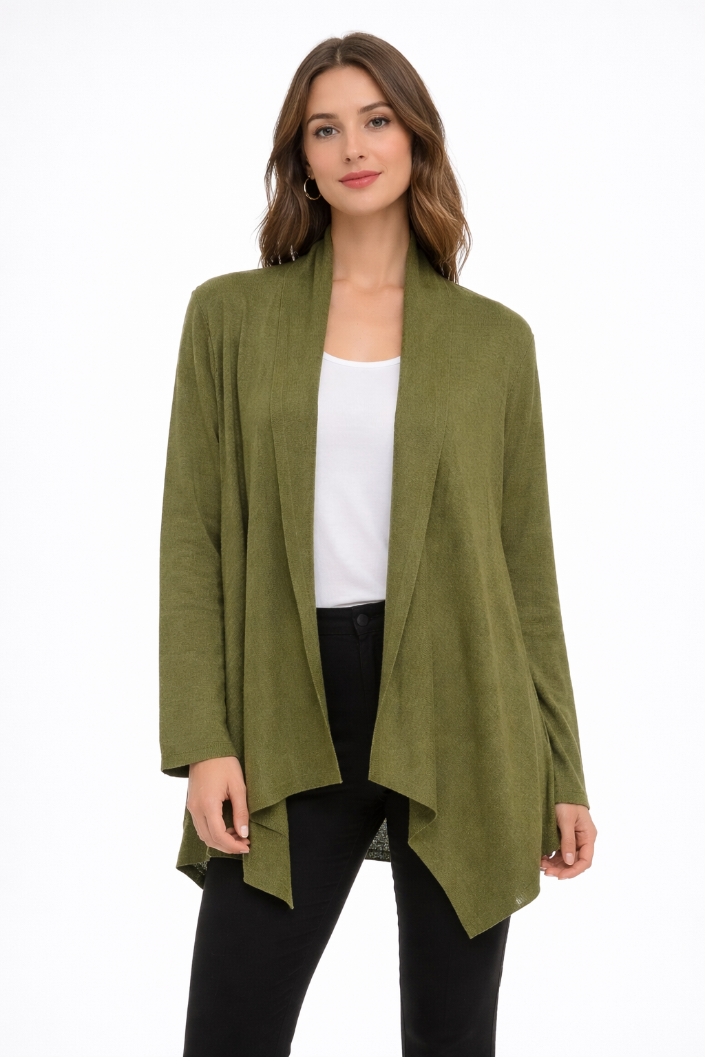 Extra Fine Swing Coat Open Cardigan