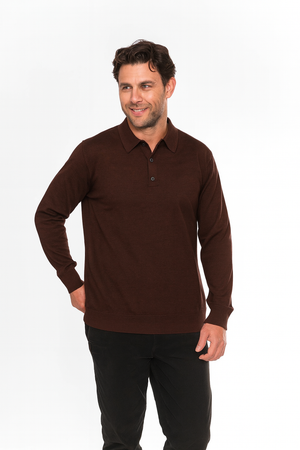 Fields Classics Pure Merino Wool Three-Button Collar