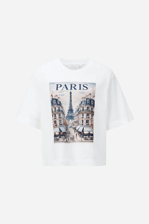 RICH & ROYAL WEISSES T-SHIRT MIT PRINT