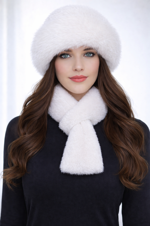Premium Angora Furry Winter Hat leopard print