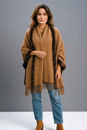 UGG Australian Merino Wool and rabbit fur shawl/ Scarf / wrap