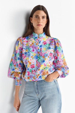 RICH & ROYAL BLOUSE WITH FLORAL PRINT LONG SLEEVE