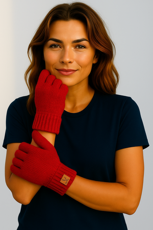 Unisex Alpaca Wool Gloves With Touch Screen