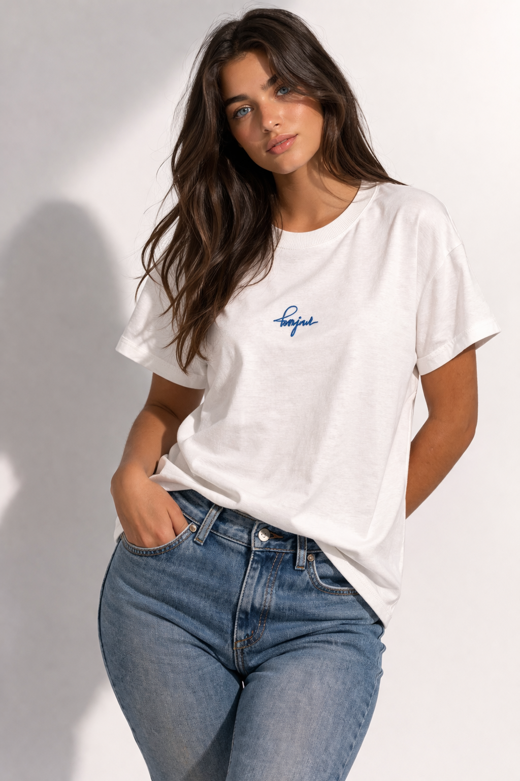 Rich & Royal Organic Cotton T-Shirt in White with Print