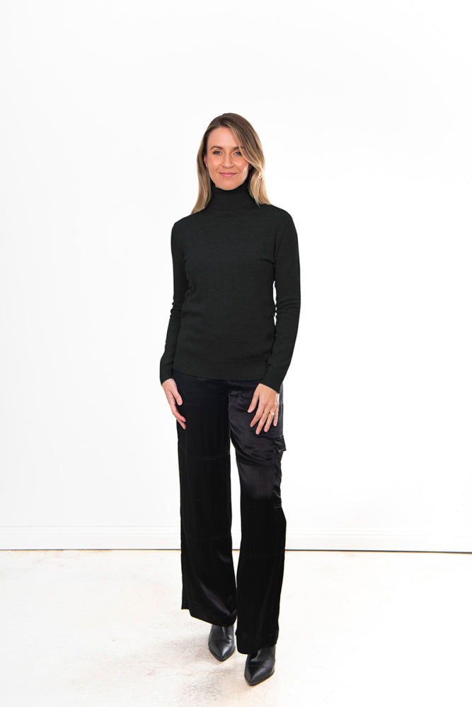 ROSIE ROLL NECK PULLOVER BRIDGE & LORD CASHMERE / MERINO