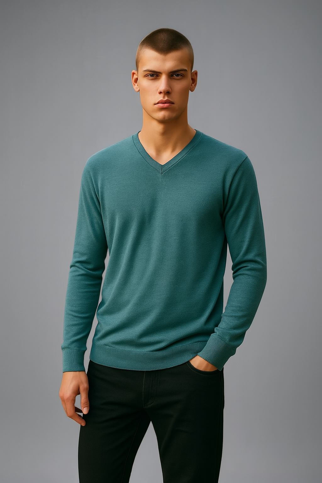 Ansett V-Neck Jumper Fine Gage more colours