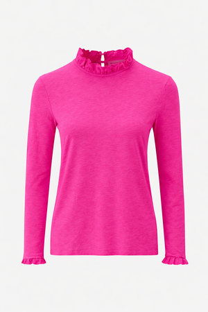 RICH & ROYAL RUFFLED NECK LONG SLEEVE MADE IN PORTUGAL