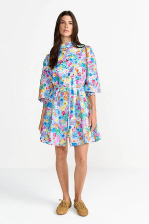 RICH & ROYAL BLOUSE DRESS WITH FLORAL PRINT