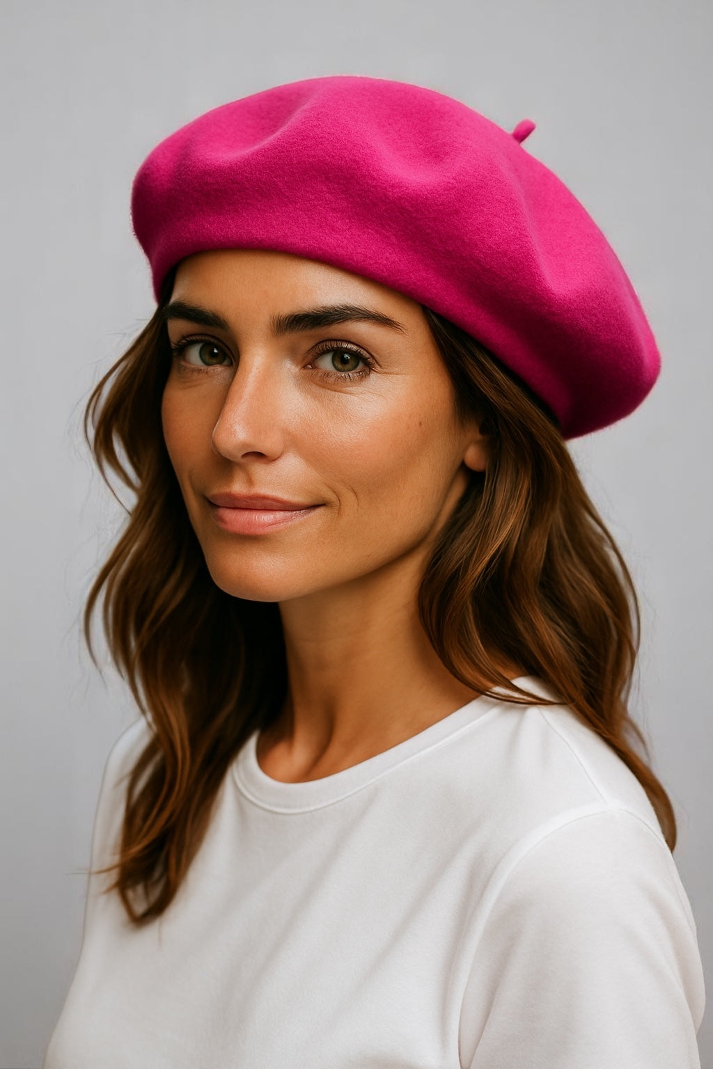 LINED THICK BERET 100% WOOL