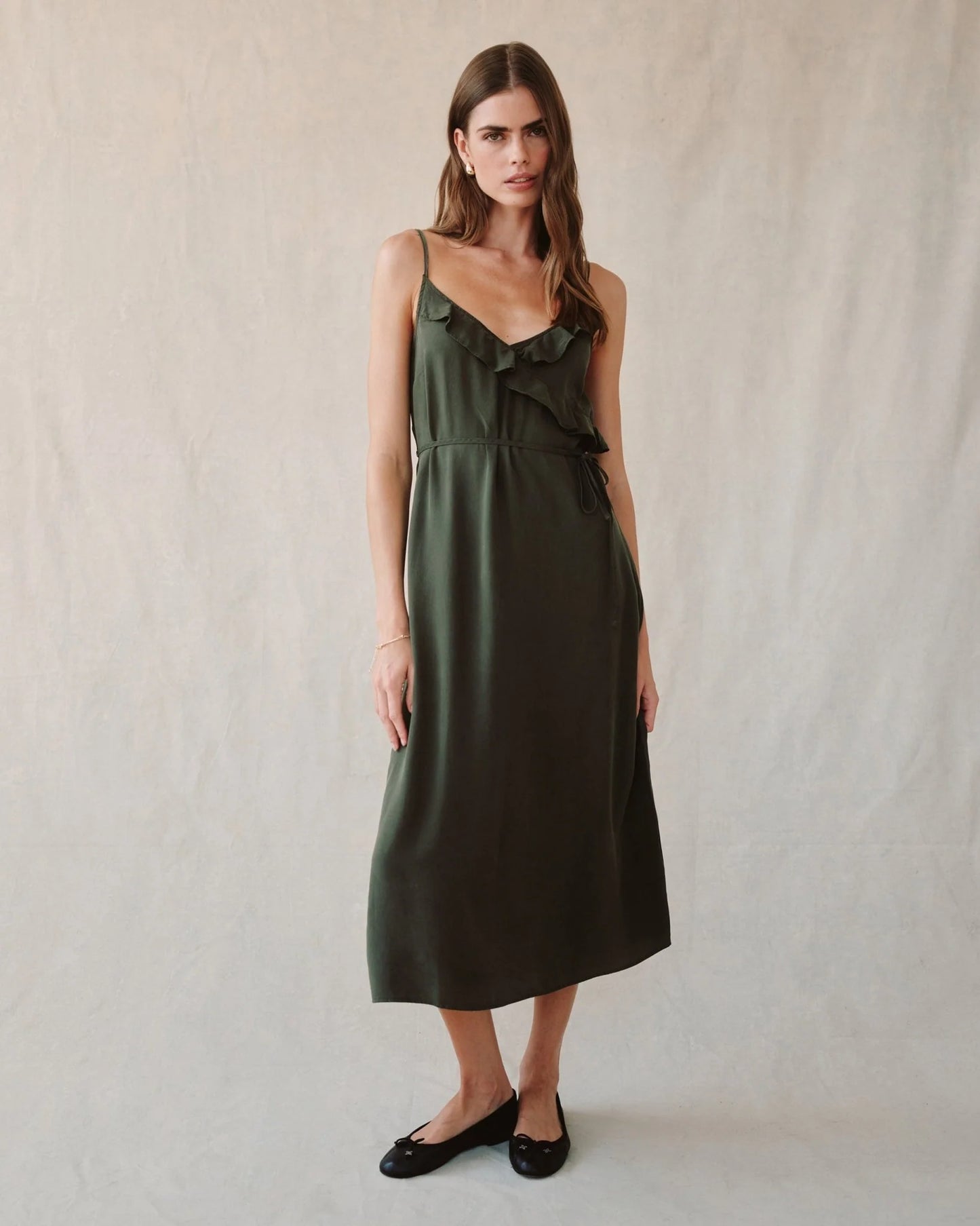Bella Dahl Ruffle Cami Midi Dress