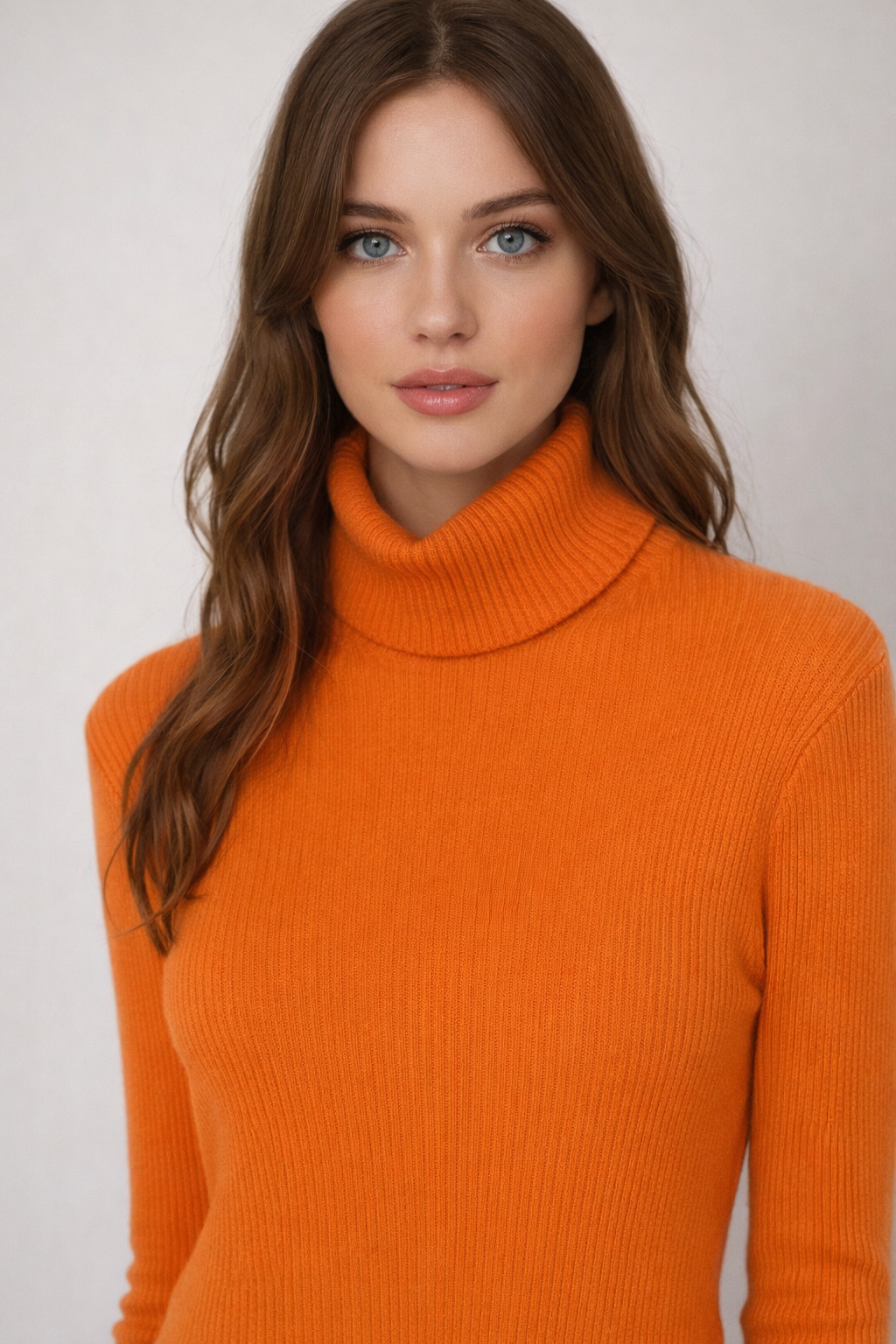 RIBBED ROLL NECK PULLOVER BRIDGE & LORD CASHMERE / MERINO