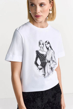 RICH & ROYAL WHITE T-SHIRT WITH PRINT